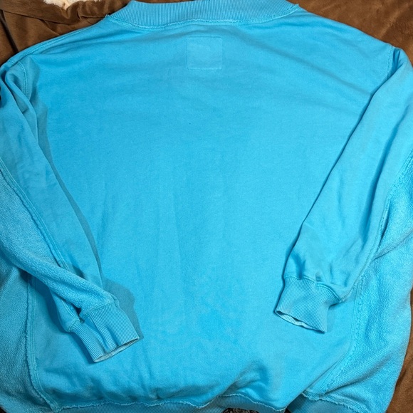 Aerie Sky Blue V-Neck Sweatshirt - Picture 3 of 3